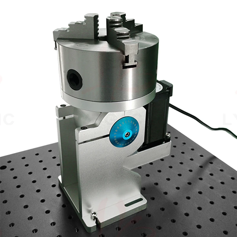 Rotary Axis Laser Engraver - Axe rotatif à 3 griffes traversant