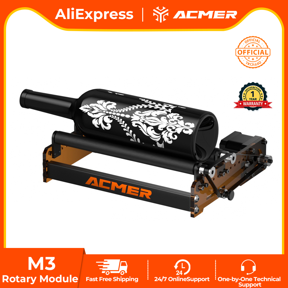 Rotary Axis Laser Engraver - Rouleau rotatif laser ACMER M3 360